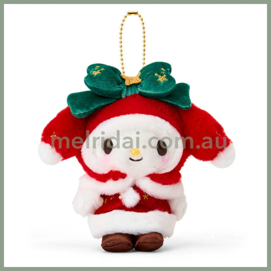 SANRIO | My Melody Mascot Holder Bag Charm Plush Keychain 130×75×100mm (Christmas 2025)