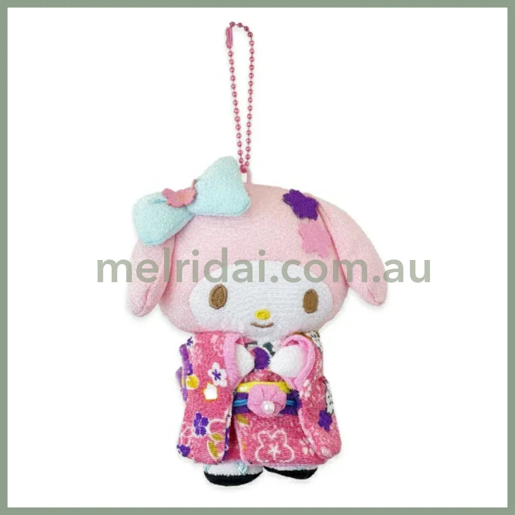 SANRIO | My Melody Mascot Holder Plush Keychain 12cm (Kimono)