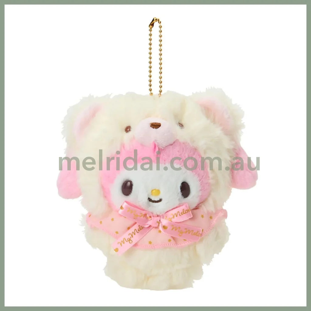SANRIO | My Melody Mascot Holder Plush Keychain 13×8×14cm (Fuwamosa Doll)
