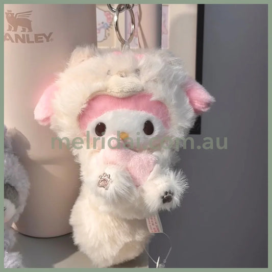 SANRIO | My Melody Mascot Holder Plush Keychain 16cm Approx. (Fluffy Dog)
