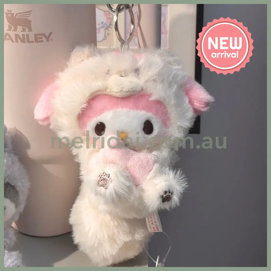 SANRIO | My Melody Mascot Holder Plush Keychain 16cm Approx. (Fluffy Dog)