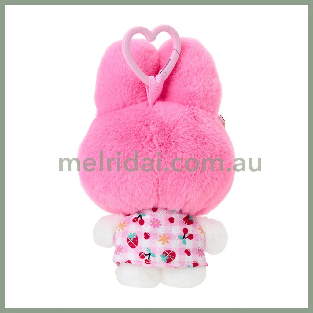 SANRIO | My Melody Mascot Holder Plush Keychain Bag Charm 11.8 x 11.3 x 5.0cm (Minnano Quilt)