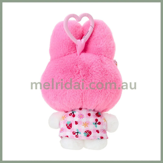 SANRIO | My Melody Mascot Holder Plush Keychain Bag Charm 11.8 x 11.3 x 5.0cm (Minnano Quilt)