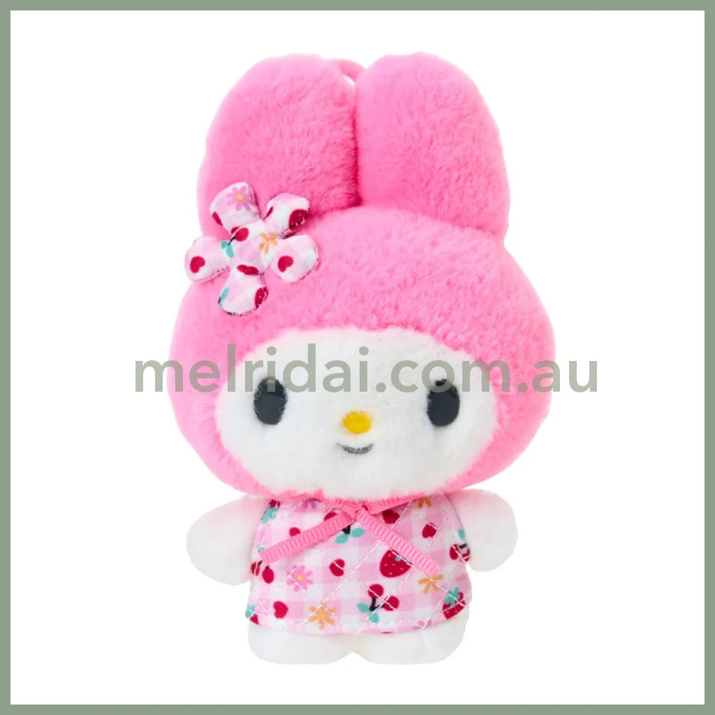 SANRIO | My Melody Mascot Holder Plush Keychain Bag Charm 11.8 x 11.3 x 5.0cm (Minnano Quilt)