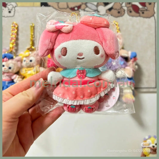 SANRIO | My Melody Mascot Holder Plush Keychain Bag Charm 12cm Approx. (Strawberry Cheek)