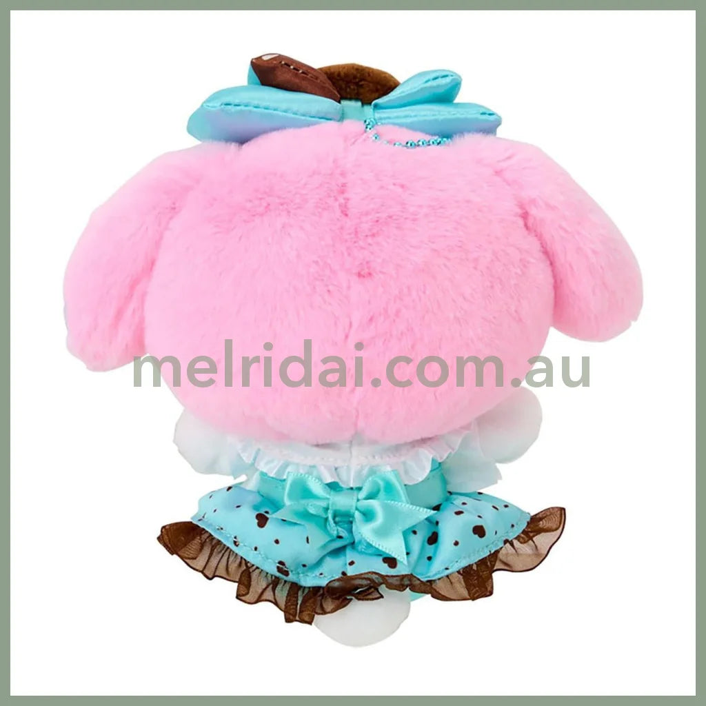 SANRIO | My Melody Mascot Holder Plush Keychain Bag Charm 14.2 x 13.3 x 5.7cm (Choco Mint Series)