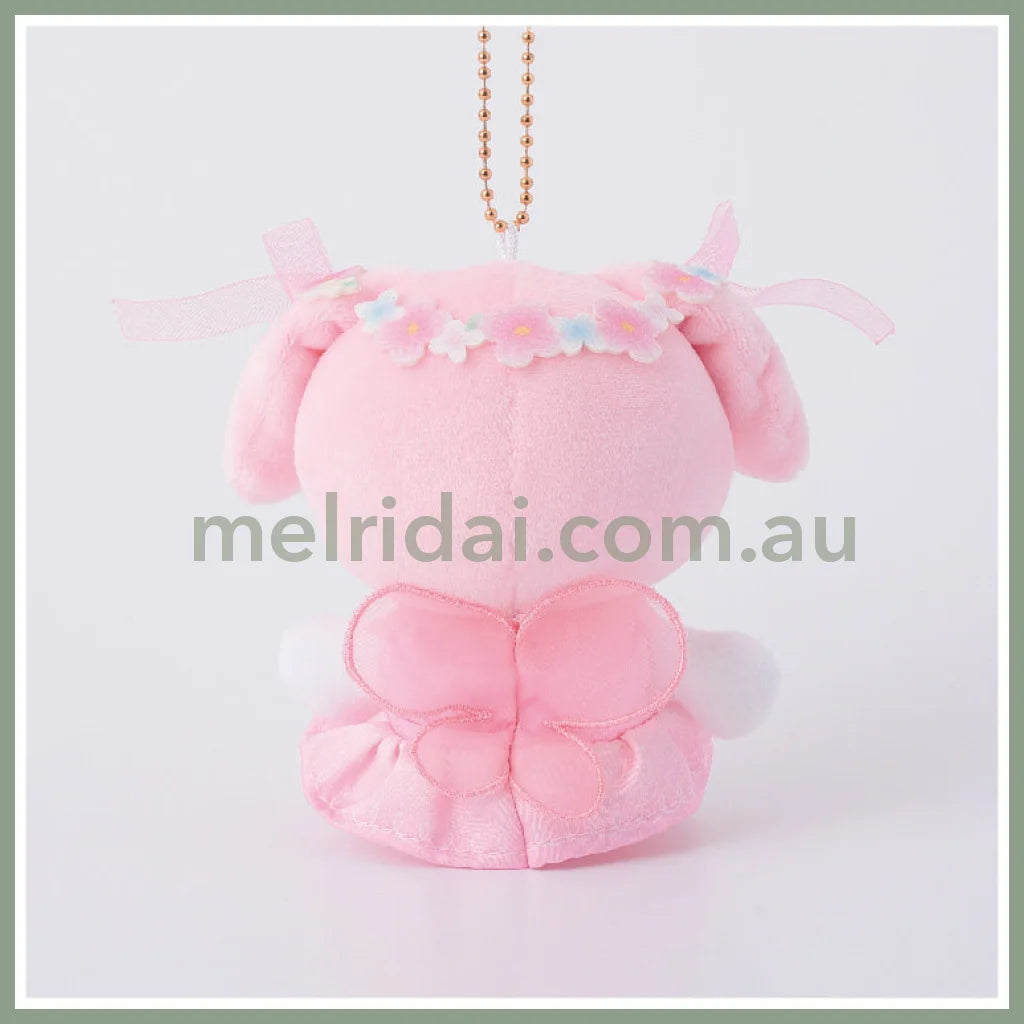 SANRIO | My Melody Mascot Holder Plush Keychain Bag Charm 95mm Approx. (Floral Fairies)