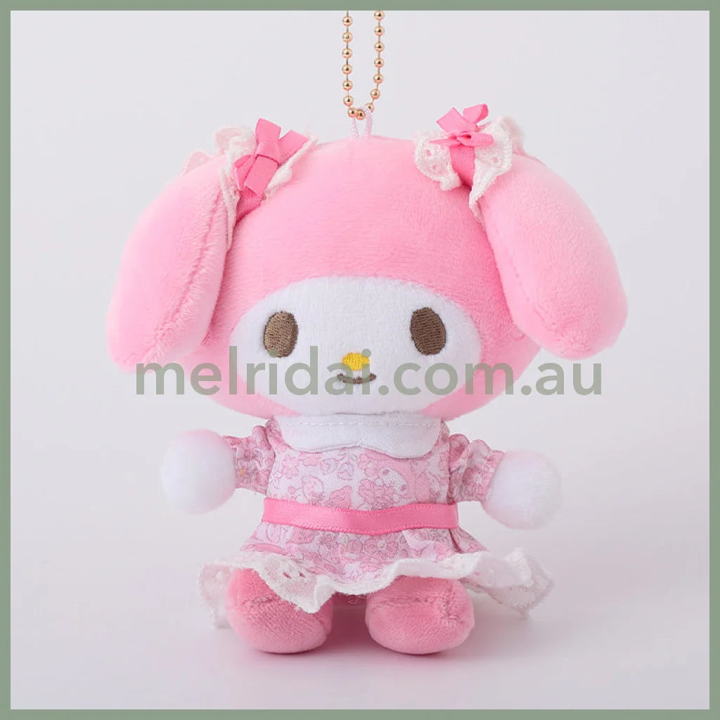 SANRIO | My Melody Mascot Holder Plush Keychain Bag Charm Approx. 10cm (Textile Flower)
