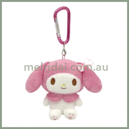 SANRIO | My Melody Mascot Holder Plush Keychain Bag Charm with Carabiner H9 x W9 x D6cm