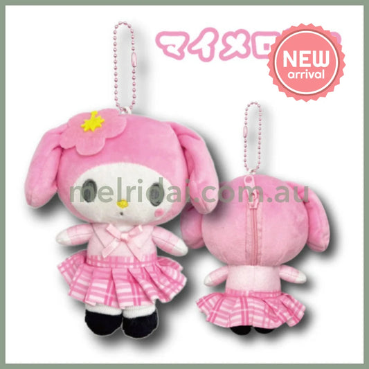 SANRIO | My Melody Mascot Holder Plush Keychain Mini Pouch 1.0 x 11.0 x 16.0cm (Gal Series)