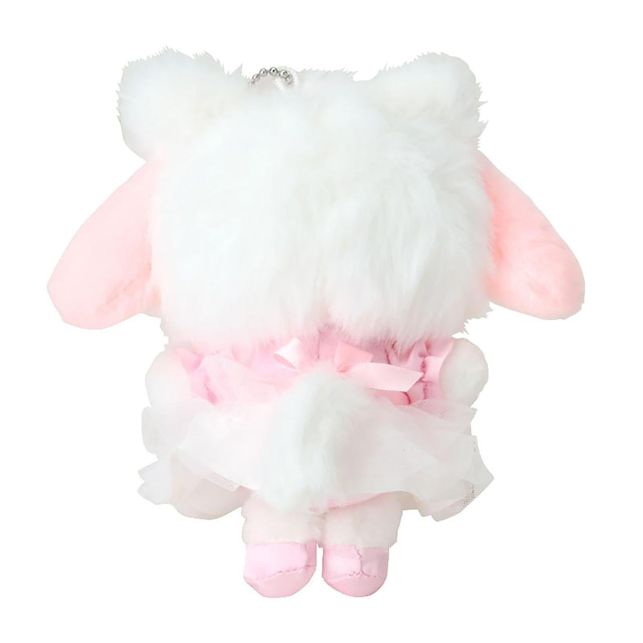 【Limite 1/customer】SANRIO | My Melody Mascot Holder Plush Keychain 15.4 x 12.2 x 6.8cm (White Cat Ballerina)
