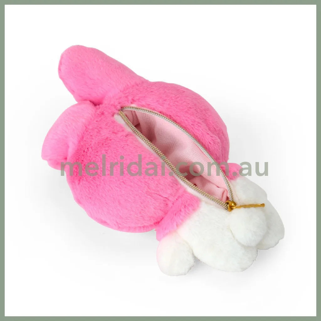 SANRIO | My Melody Mascot Plush Pouch Keychain W15 x H16.5 x D5.5 cm (My Melody 50th Anniversary & Kuromi 20th
