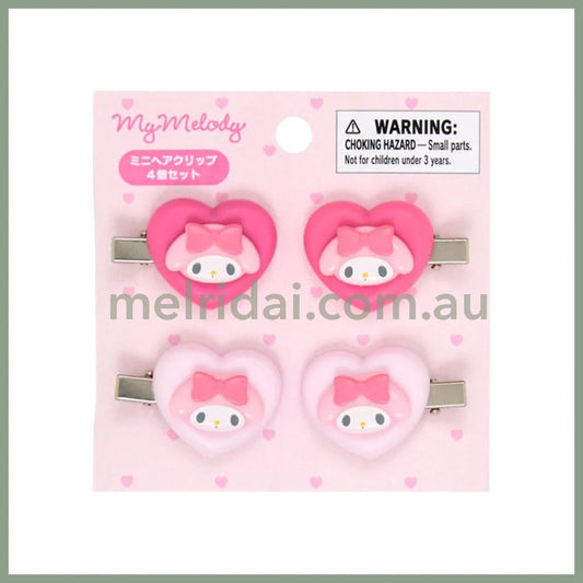 SANRIO | My Melody Mini Hair Clip 4 Piece Set 90x88x14mm