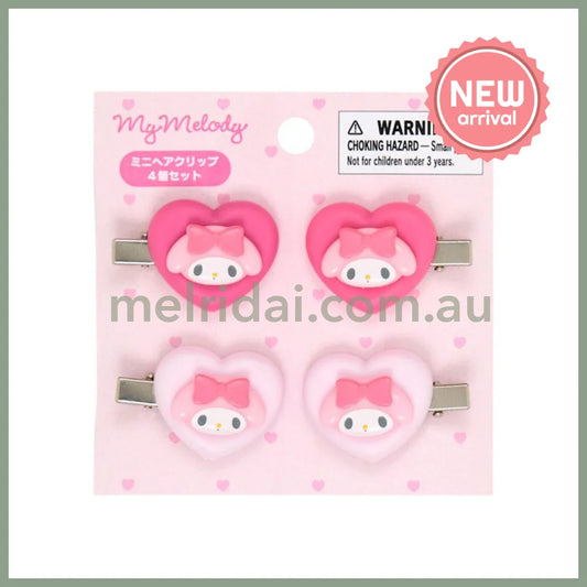SANRIO | My Melody Mini Hair Clip 4 Piece Set 90x88x14mm