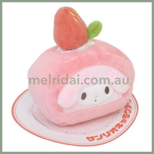 SANRIO | My Melody Mini Pouch Die-Cut Pouch Bag Charm Keychain H7 x W10 x D5.5cm (Roll Cake)