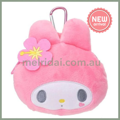 SANRIO | My Melody Mini Pouch with Carabiner Bag Charm Plush keychain 185x120x55mm (Y2K)