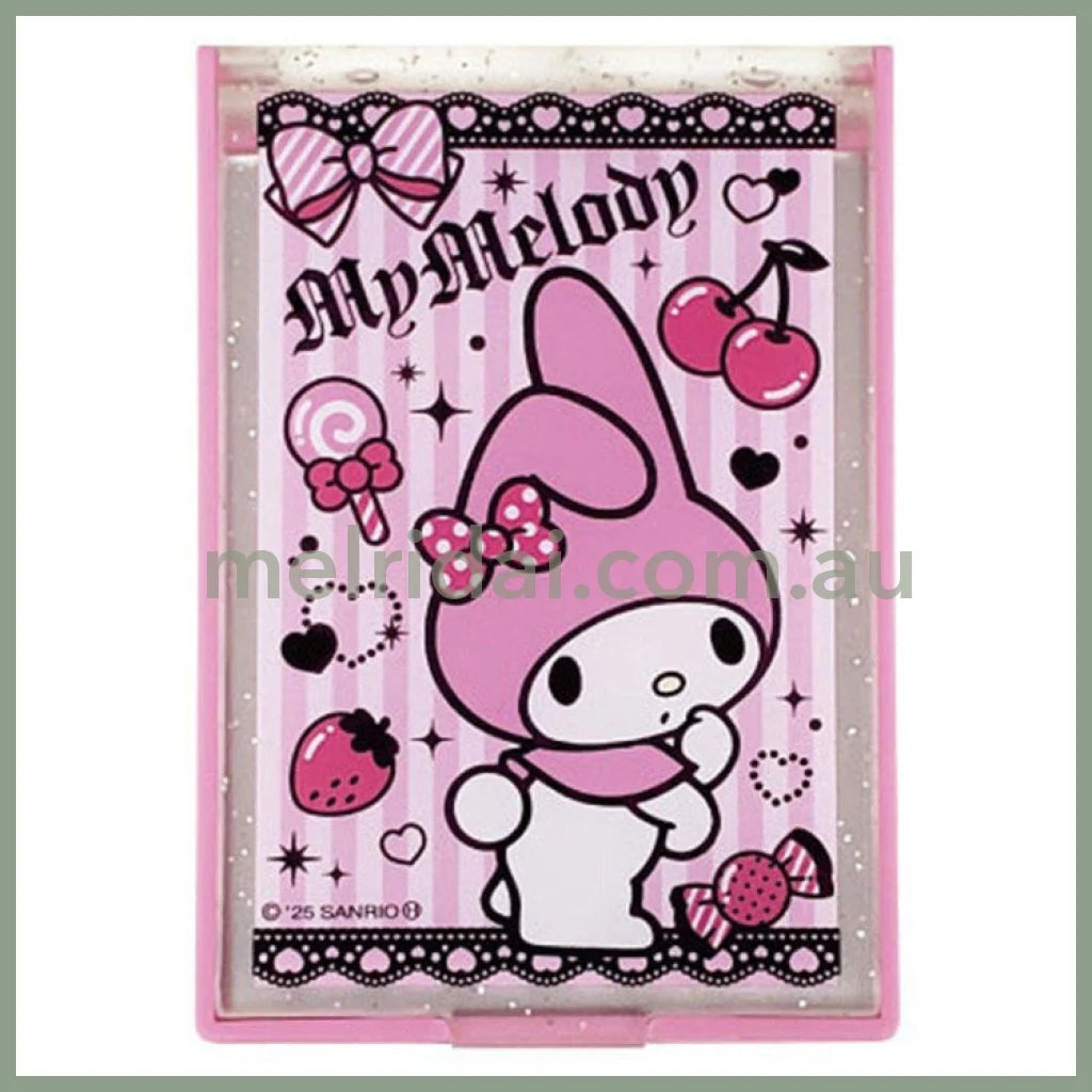 SANRIO | My Melody Mirror H57×W83×D7mm (My Melody 50th Anniversary & Kuromi 20th Anniversary/Black Pink Party)