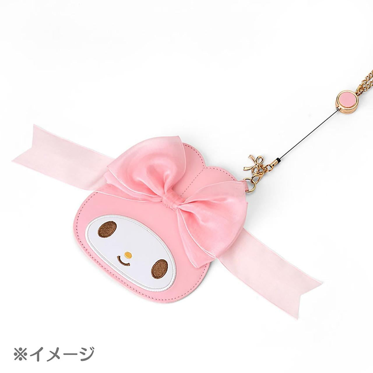 SANRIO | Ribbon Princess My Melody Pass Case with Reel Card Holder 1.6×14.5×13cm (Birthday 50th Anniversary)