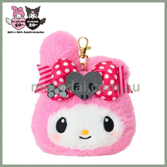 SANRIO | My Melody Pass Case W18 x H14.5 x D6 cm (My Melody 50th Anniversary & Kuromi 20th Anniversary/Black Pink Party)