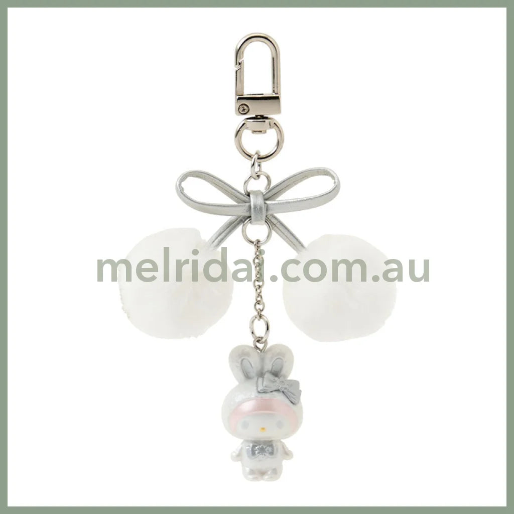 Sanrio | My Melody Phone Charm Keychain 9.3×2.5×17Cm (Fluffy Snow Rabbit)