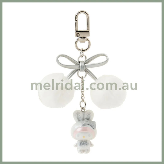 Sanrio | My Melody Phone Charm Keychain 9.3×2.5×17Cm (Fluffy Snow Rabbit)