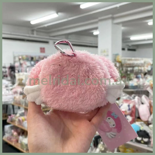 SANRIO | My Melody Pink Mini Pouch with Carabiner H70×W148×D35mm (Angel and Devil Serie)