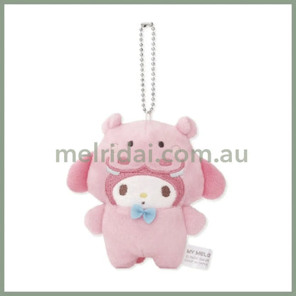 SANRIO | My Melody Plush Keychain Mascot Holder 115×115×32mm (Animal Hippo)