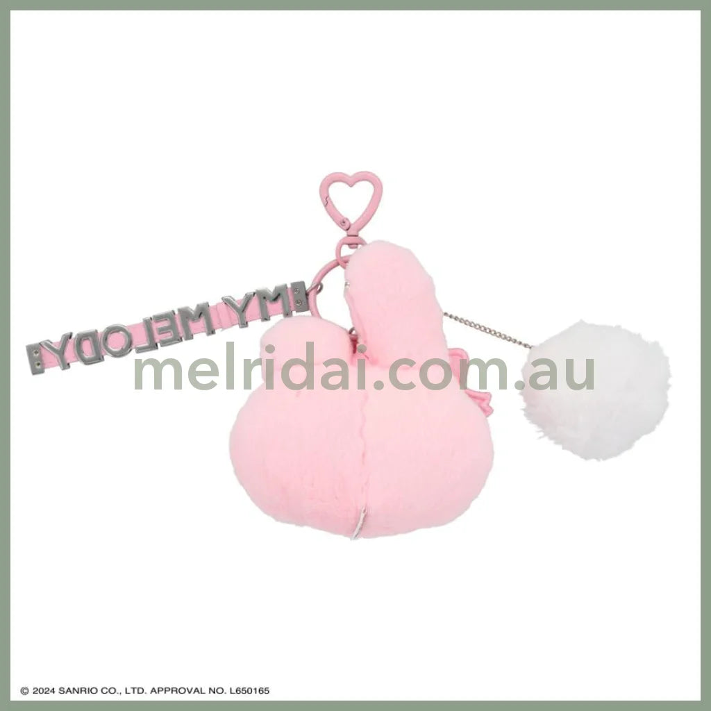 Sanrio | My Melody Plush Keychain With Name Strap W103 × H114 D55 (Twin Idol)