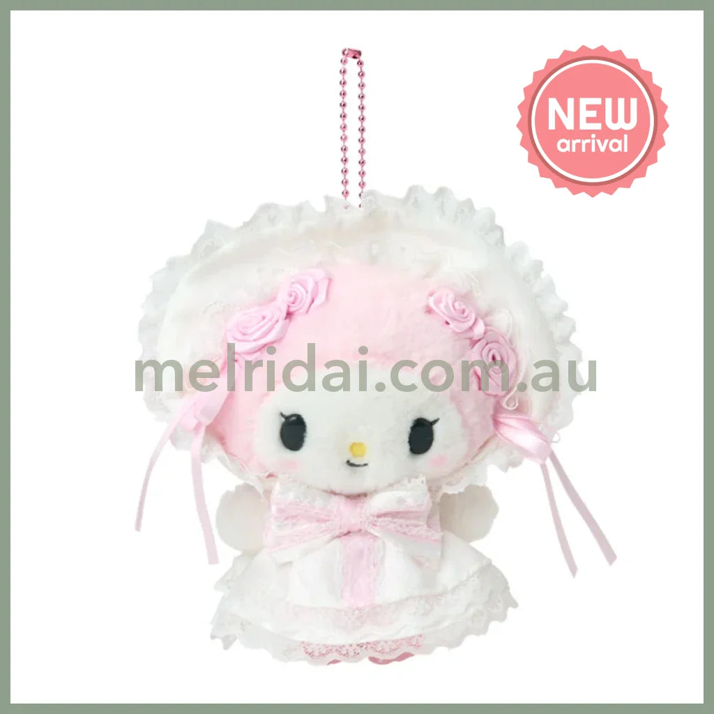 SANRIO | My Melody Plush Mascot Holder Keychain Bag Charm 125×80×150mm (White Frill Design)