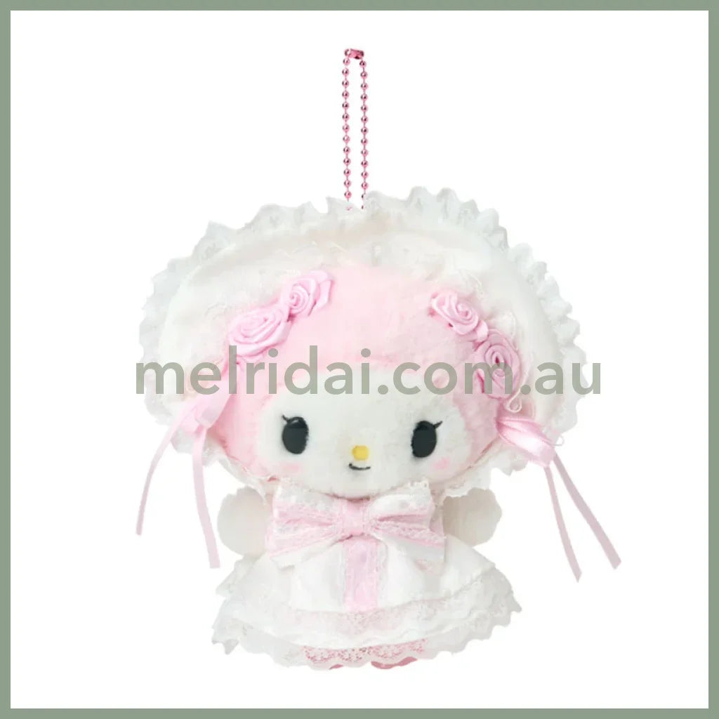 SANRIO | My Melody Plush Mascot Holder Keychain Bag Charm 125×80×150mm (White Frill Design)