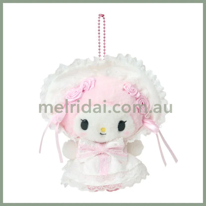 SANRIO | My Melody Plush Mascot Holder Keychain Bag Charm 125×80×150mm (White Frill Design)