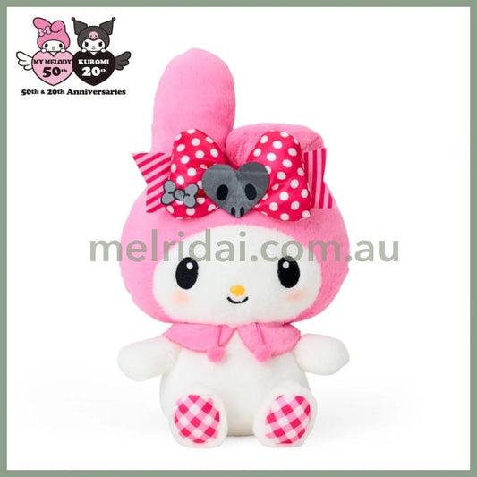 SANRIO | My Melody Plush Toy S W16.5 x H26 x D12 cm (My Melody 50th Anniversary & Kuromi 20th Anniversary/Black Pink