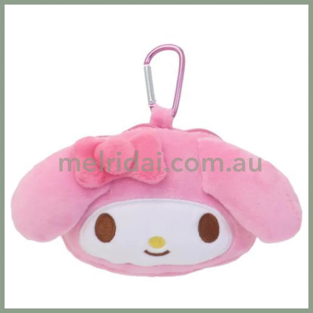 SANRIO | My Melody Plush Zipper Mascot Mini Pouch with Carabiner 200×110×50mm