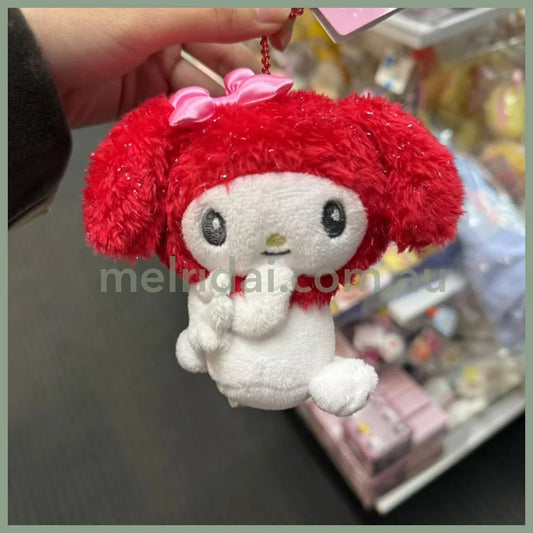 SANRIO | My Melody - Red Sitting Mascot Holder / Plush Keychain / Bag Charm H110 x W127 x D73mm (Angel and Devil Serie)