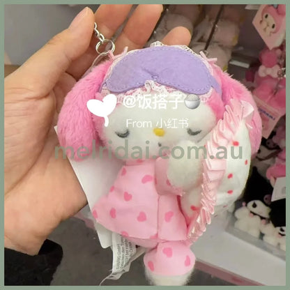 SANRIO | My Melody Sleeping Plush Mascot Holder Keychain Bag Charm W10×D7.5×H11cm (Netflix My Melody & Kuromi)