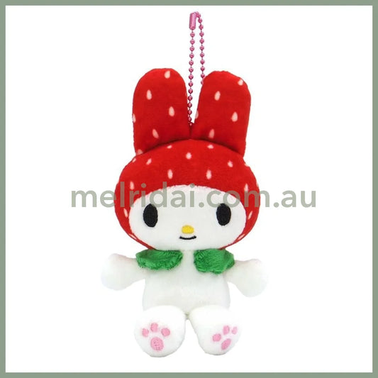 SANRIO | My Melody Strawberry Mascot Holder Plush Keychain Bag Charm 12cm (50th Collection)