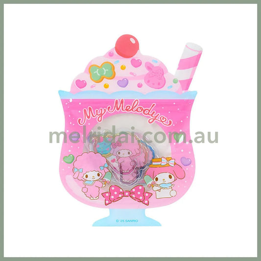 SANRIO | My Melody Summer Stickers with Zipper Case 12.4 x 8.9 x 1cm (Cream Soda)