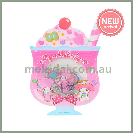 SANRIO | My Melody Summer Stickers with Zipper Case 12.4 x 8.9 x 1cm (Cream Soda)