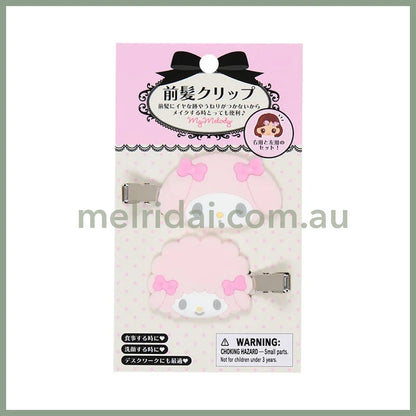 SANRIO | My Melody & My Sweet Piano Flocked Bangs Clip Set Hair Clip Set 60×11×38mm