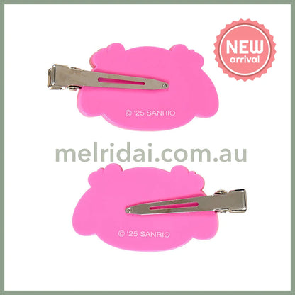 SANRIO | My Melody Tanned Bangs Clip Hair Clip Set of 2 15×10.5×3.5cm (Endless Summer Vacation / Coconut Vacation