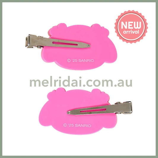 SANRIO | My Melody Tanned Bangs Clip Hair Clip Set of 2 15×10.5×3.5cm (Endless Summer Vacation / Coconut Vacation