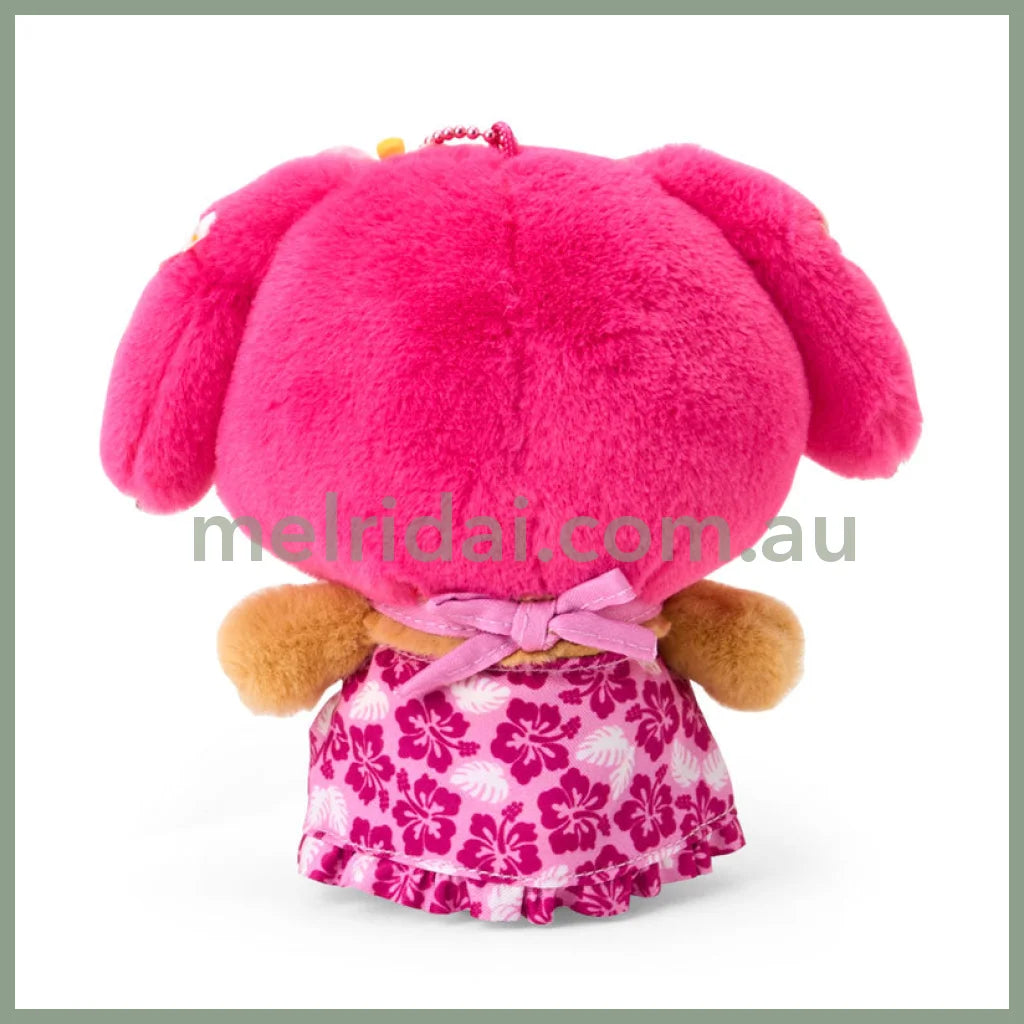 SANRIO | My Melody Tanned Mascot Holder Plush Keychain Bag Charm 14×7×17cm (Endless Summer Vacation / Coconut Vacation