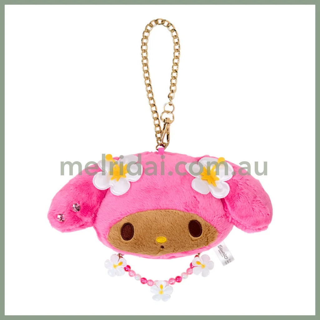 SANRIO | My Melody Tanned Plush Keychain Mirror Mascot Charm 19×5×9cm (Endless Summer Vacation / Coconut Vacation