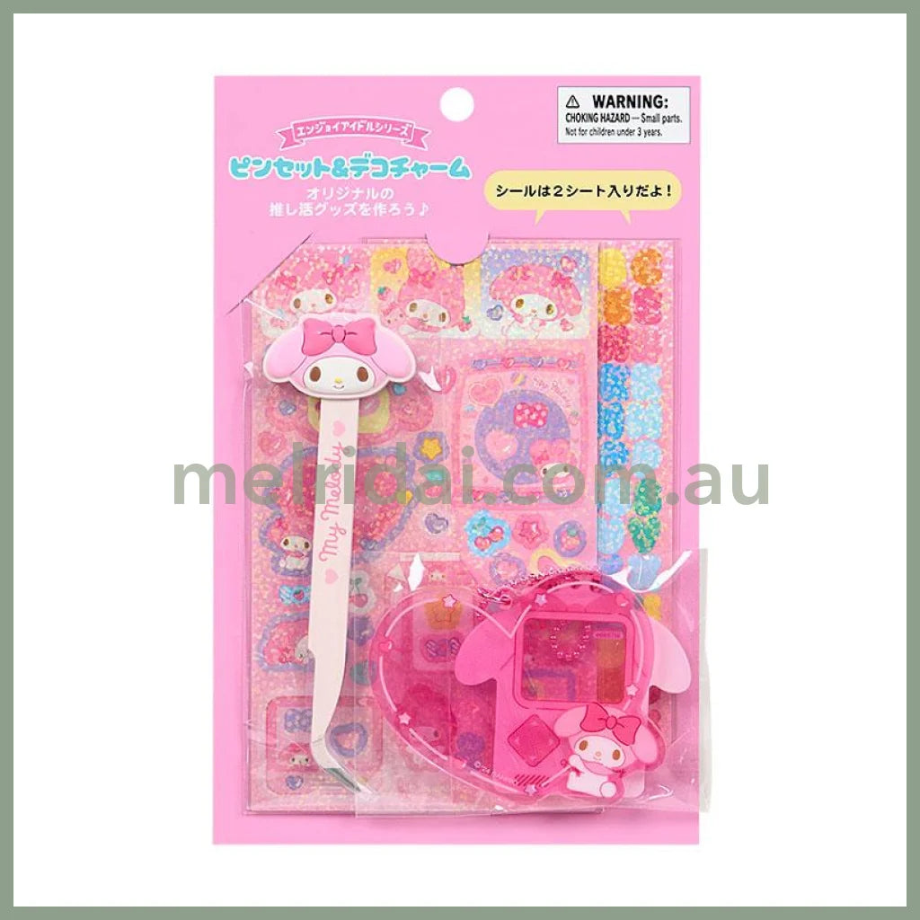 Sanrio | My Melody Tweezers & Deco Charm 2×0.4×10Cm（ (Enjoy Idol)