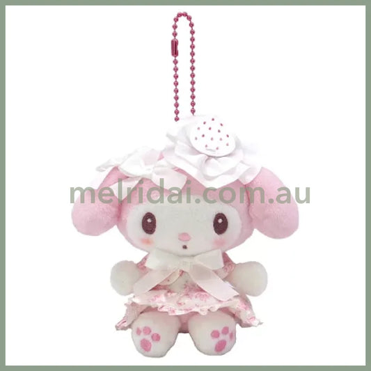 SANRIO | My Melody White Strawberry Mascot Holder Plush Keychain Bag Charm 12cm (50th Collection)