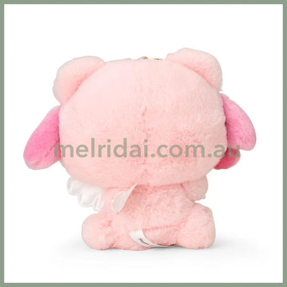 SANRIO | My Meoldy Mascot Holder Plush Keychain Bag Charm 120×80×140mm (Fluffy Angel Bear)