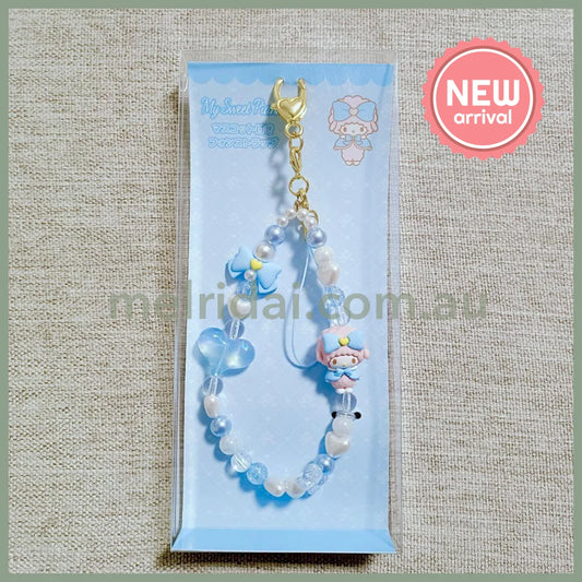 SANRIO | My Sweet Piano Beaded Hand Strap Phone Charm 150×70mm (Mascot Blue)