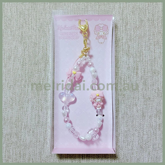 SANRIO | My Sweet Piano Beaded Hand Strap Phone Charm 150×70mm (Mascot Pink)
