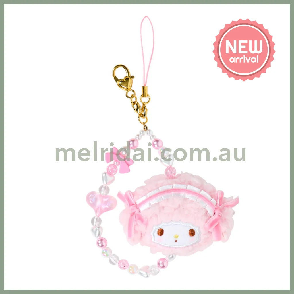 SANRIO | My Sweet Piano Beaded Hand Strap Phone Charm 95×30×110mm (Lolita Pink)