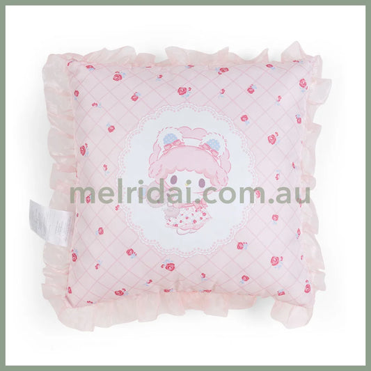 Sanrio | My Sweet Cushion 48×8×48Cm (My Little Treasure) 日本三丽鸥 花边抱枕/靠垫/正反面不同图案（小羊必爱诺生日）
